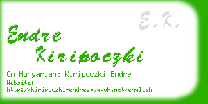 endre kiripoczki business card